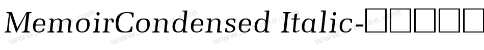 MemoirCondensed Italic字体转换